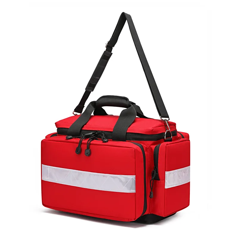 Botiquín de primeros auxilios de emergencia para exteriores, bolsa médica de rescate, estuche de gran capacidad, mochila de viaje Oxford reflectante impermeable con múltiples bolsillos - imagen 2