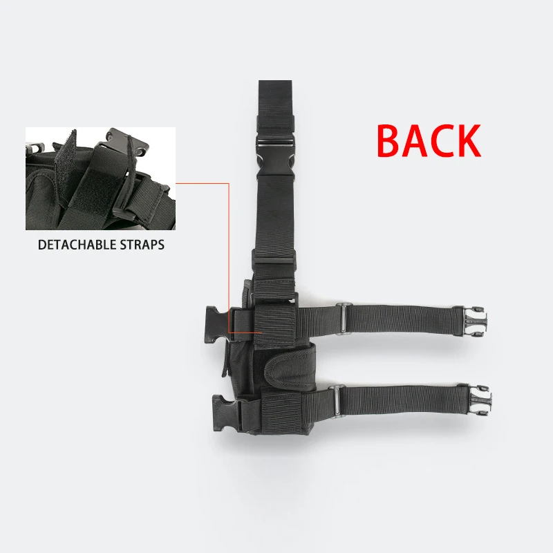 Funda para pierna caída, funda táctica para pistola de muslo, arnés de pierna, bolsa Universal ajustable para soporte de pistola Glock - imagen 5