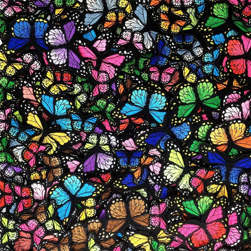 13/26/52/78 Uds. Parches DIY bordados al azar de mariposa bonita para ropa, parches de apliques, pegatinas de costura para planchar en ropa - imagen 5