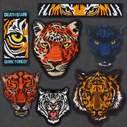 Parche táctico bordado Death Stare Tiger Panther, insignia con emblema trasero con gancho y bucle para chaleco táctico, casco, engranajes
