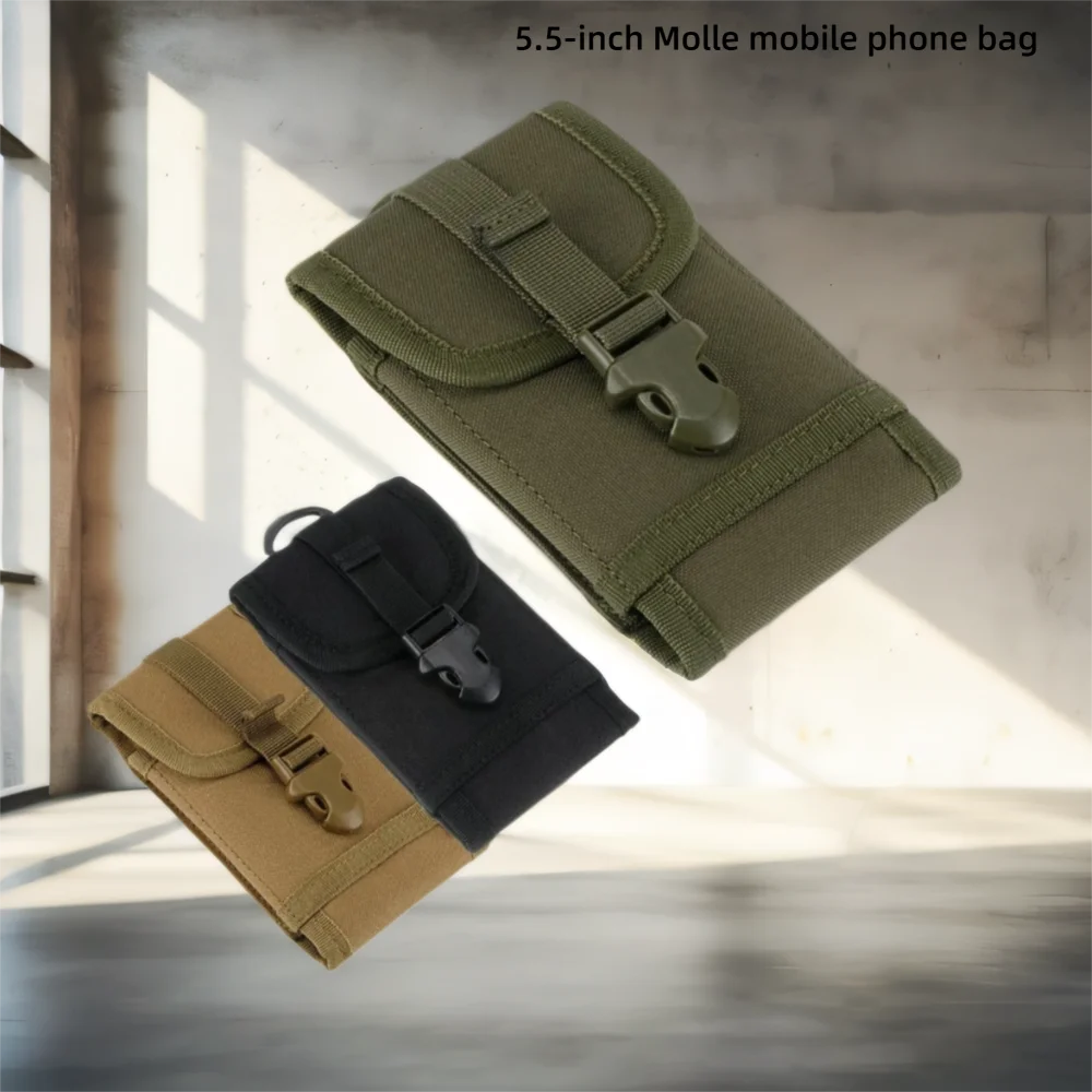 Bolsa para teléfono móvil Molle para deportes al aire libre de 5,5 pulgadas, riñonera para correr, accesorio colgante, organizador duradero para funda de teléfono