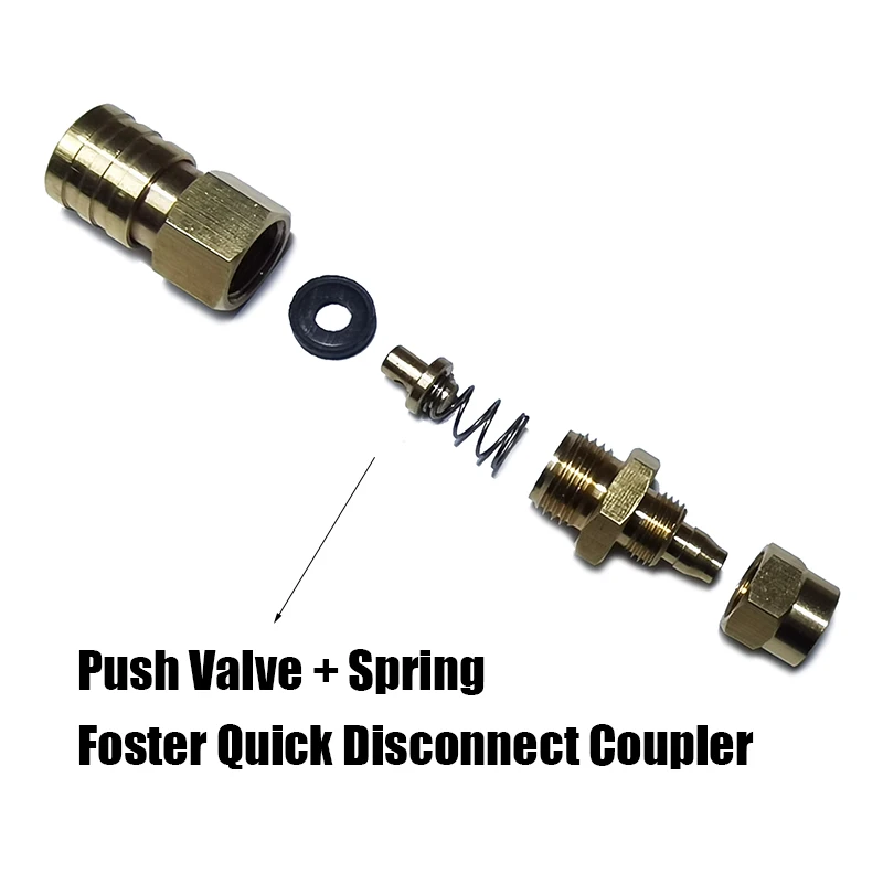 Juego de adaptadores de aire HPA, recipientes de Gas verde con manguera de bobina, desconexión rápida, nuevo - imagen 4