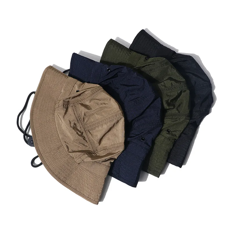 Gorra de pescador de estilo callejero Retro Para hombres y mujeres, gorra funcional táctica de hip hop con cordón - imagen 3