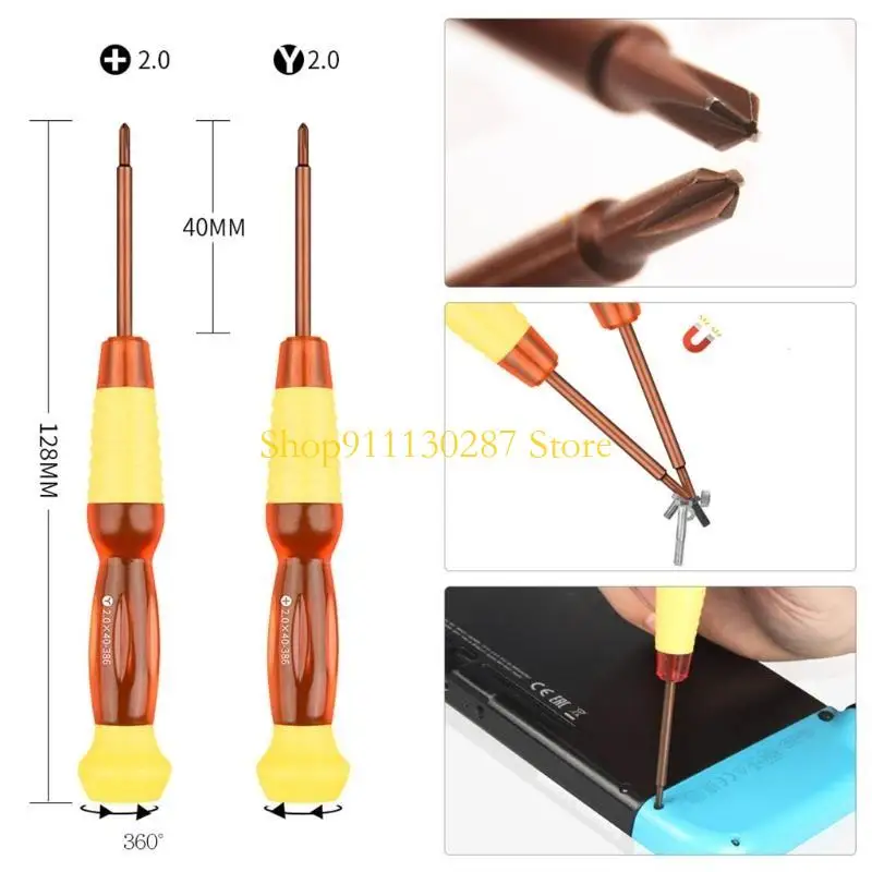 Juego destornilladores J1HC Triwing, herramientas reparación videojuegos profesional 17 en 1 para punta