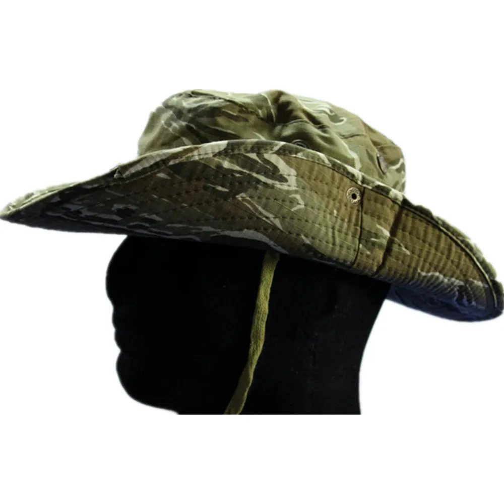 Sombrero de ala redonda para hombre, sombrero de Sol de camuflaje Tiger Spot - imagen 2