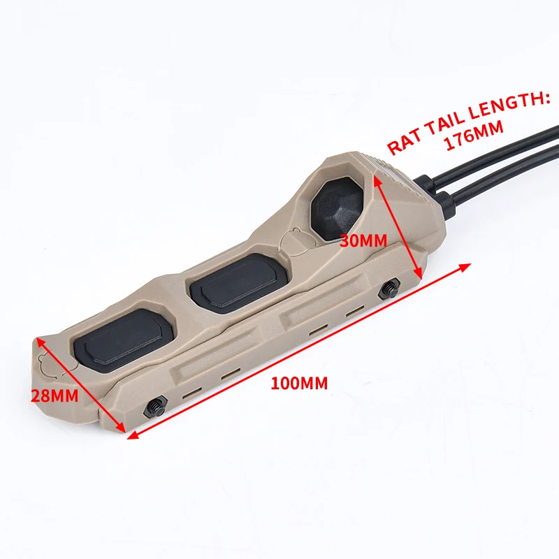WADSN Tactical AXON 2,5mm 3,5mm SF grúa enchufe láser de doble función interruptor de presión ajuste 20mm Picatinny M-LOK accesorio de Rail Keymod - imagen 4