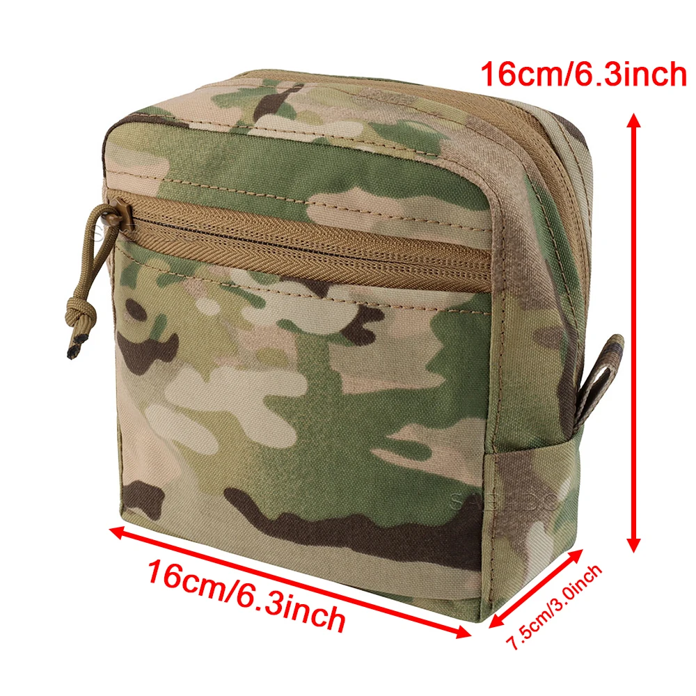 Bolsa táctica GP 6x6x3 MOLLE, bolsa de herramientas de uso General para Airsoft, portador de placa de caza, cinturón de combate con bolsa protectora de espuma EVA - imagen 2