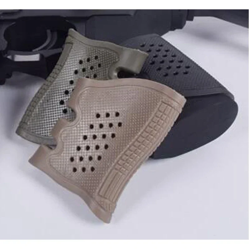 Funda de goma con agarre para pistola táctica, funda para guante de revista, antideslizante para la mayoría de pistolas GL 17/19, accesorios de caza - imagen 2
