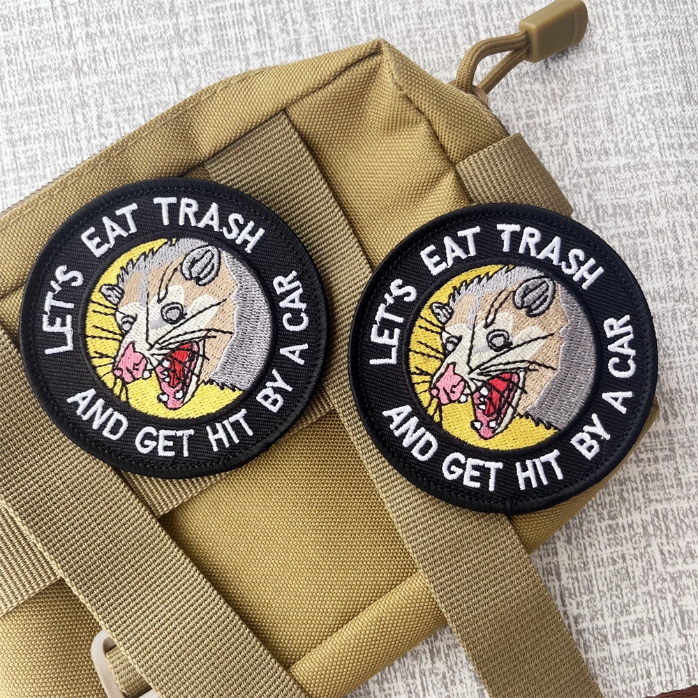 Pivosaur-insignia de moral, parche bordado de cuchillo sangriento de gato negro, mochila táctica, brazalete militar - imagen 2