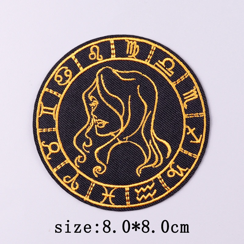 Parches bordados Virgo Leo para ropa, parche de constelación, parches para planchar para ropa, pegatinas de parche bordado de astrología - imagen 4