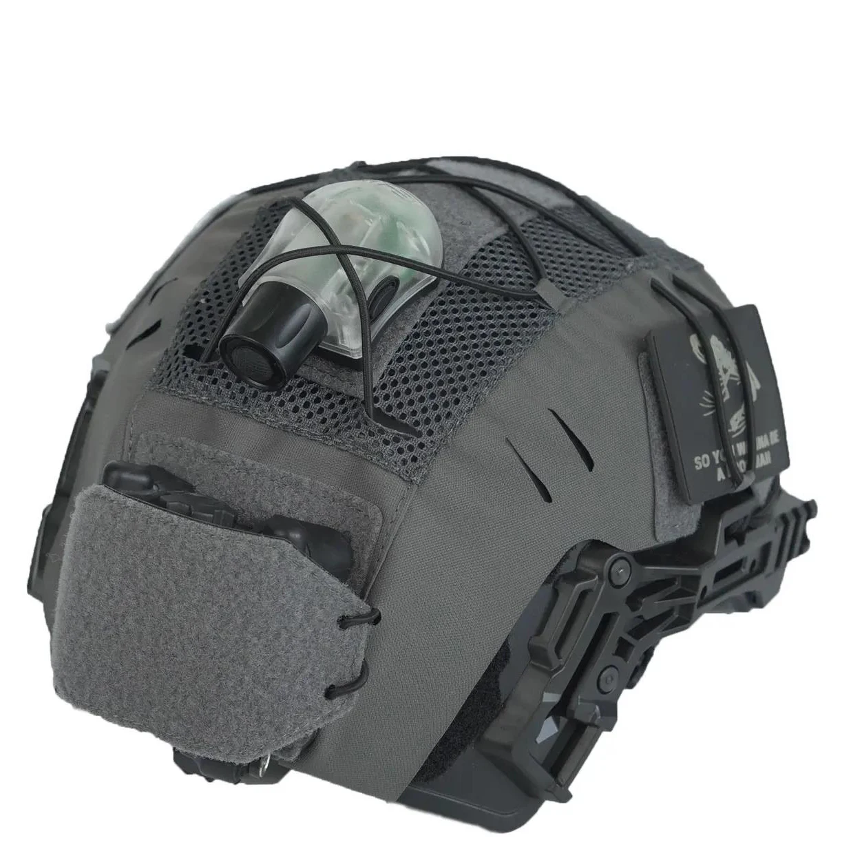 DMGear-cubierta de casco de choque balístico, equipo táctico verde de guardabarros negro de malla, accesorios de caza Airsoft, Wendy3.0