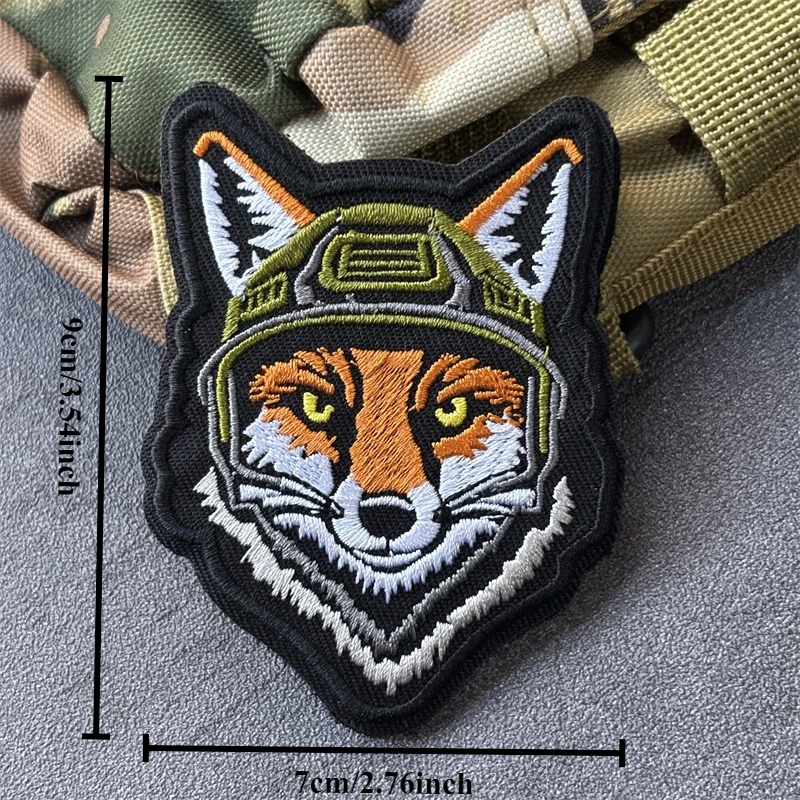 Parche bordado de lobo militar táctico para ropa, insignias de moral, parches de gancho, pegatinas para mochila - imagen 3