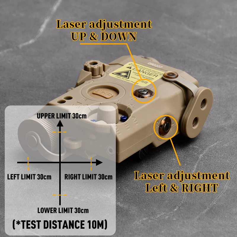 PEQ-15 para airsoft: linterna táctica láser IR estroboscópica - imagen 3