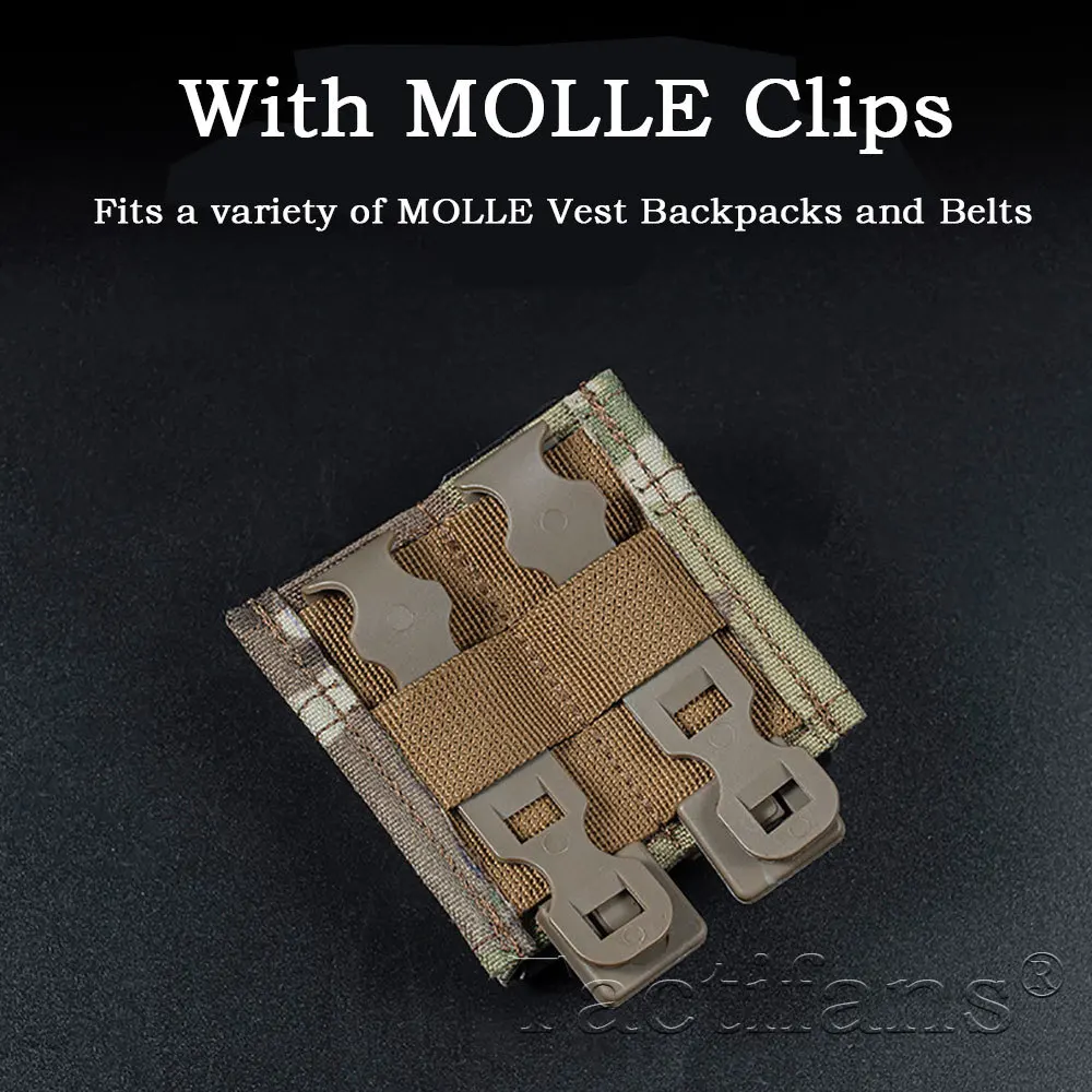 Bolsa para revistas de pistola, bolsa MAG individual doble rápida de 9mm, soporte para Airsoft de caza con Clip MOLLE Malice, inserto KYWI - imagen 4