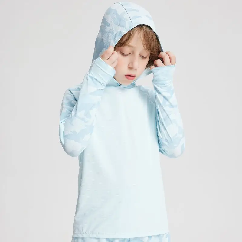 Chaqueta de protección solar de manga larga con capucha para bebés y niñas, abrigo transpirable, ropa de protección solar para niños - imagen 3