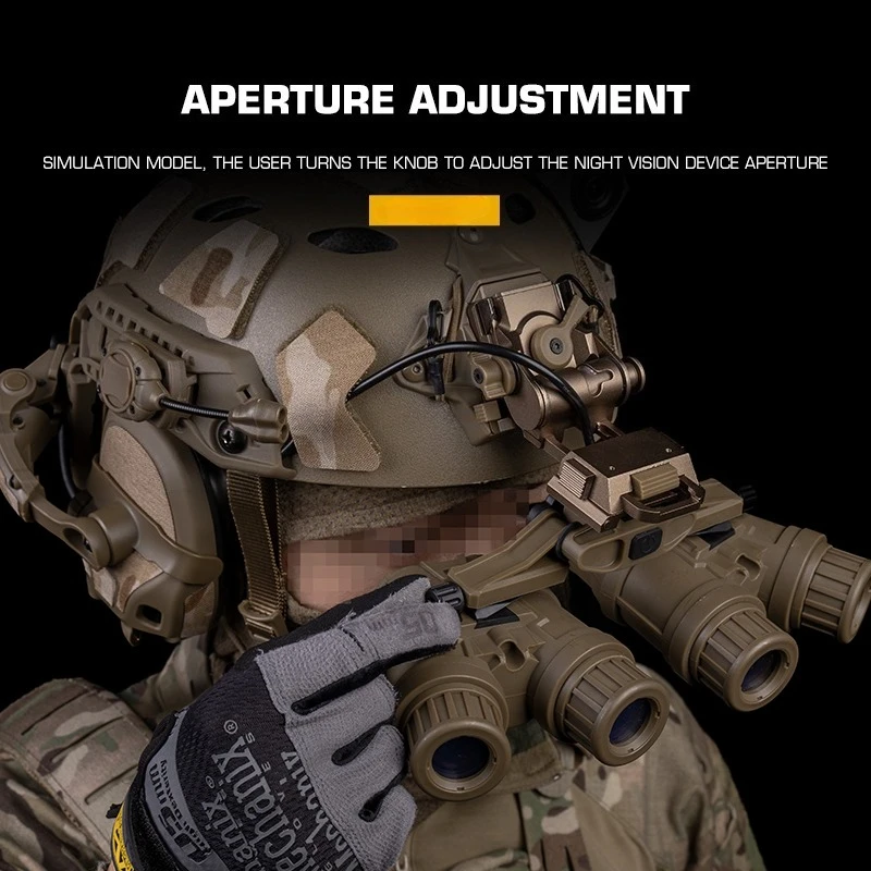 GPNVG-18 NVG modelo simulado versión de volteo lateral casco táctico rápido gafas de visión nocturna de cuatro tubos simulación accesorios de Cosplay simulados - imagen 4