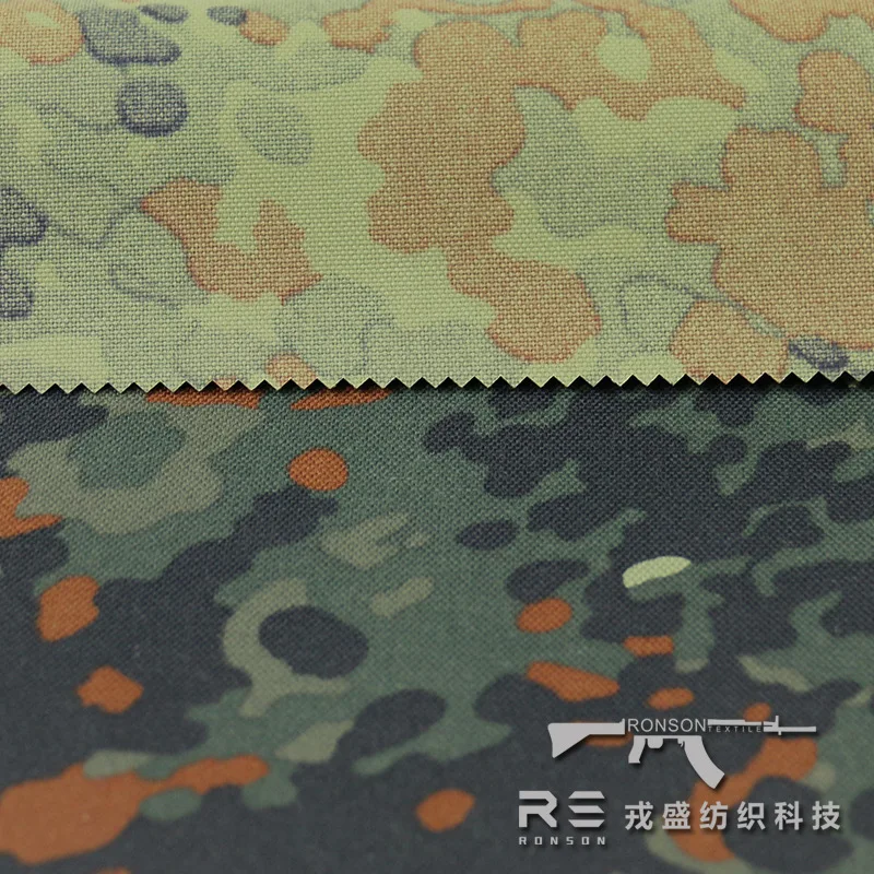 1000D poliéster Oxford FLECTARN alemán manchado camuflaje tela chaleco táctico DIY alta resistencia impermeable