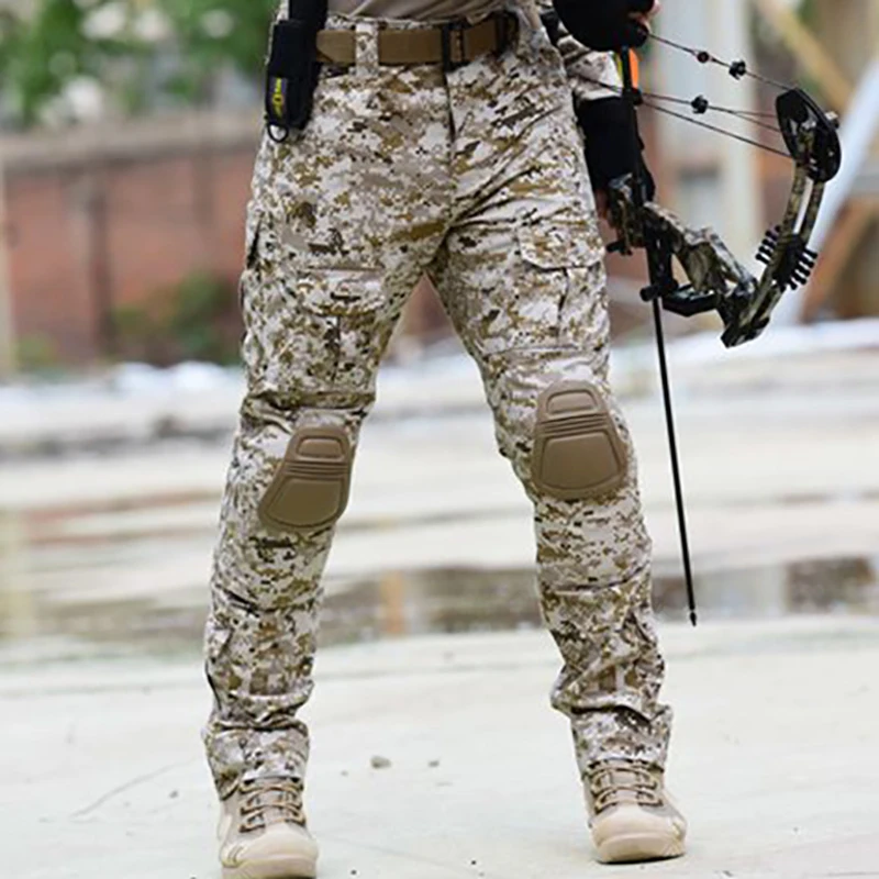 HAN WILD-Pantalones tácticos de camuflaje para hombre, monos de senderismo al aire libre, uniforme militar de lucha, pantalones con múltiples bolsillos, moda - imagen 4