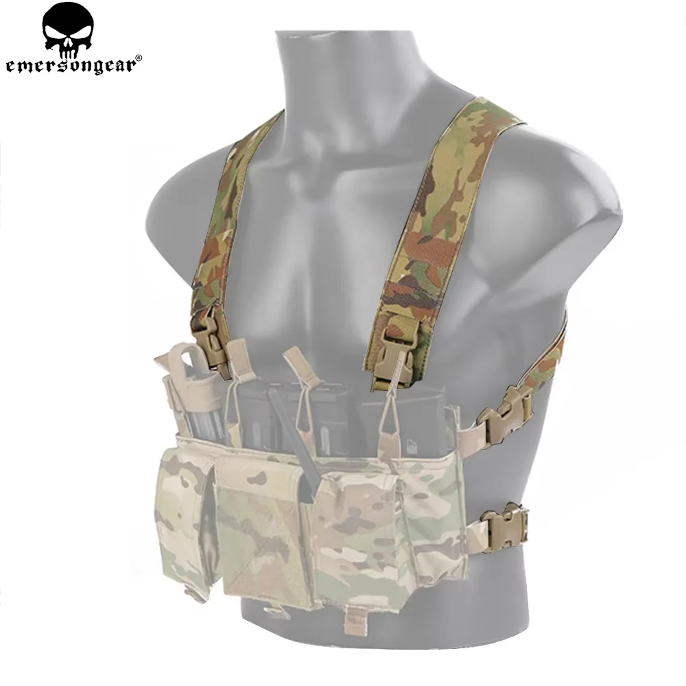 EMERSONGEAR D3CRM aparejo de pecho kit de arnés X chaleco táctico de caza accesorios chaleco Molle para combate Airsoft EM7409 - imagen 2