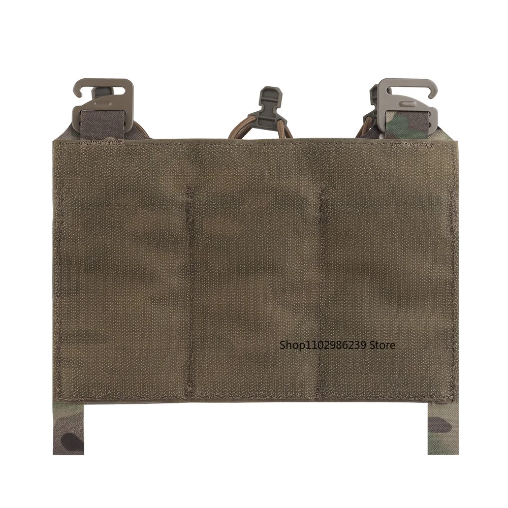 Bolsa táctica Triple 5,56 Mag, hebilla G y montaje de parche mágico, Panel frontal MOLLE Airsoft caza FCPC V5, accesorios para chaleco - imagen 4
