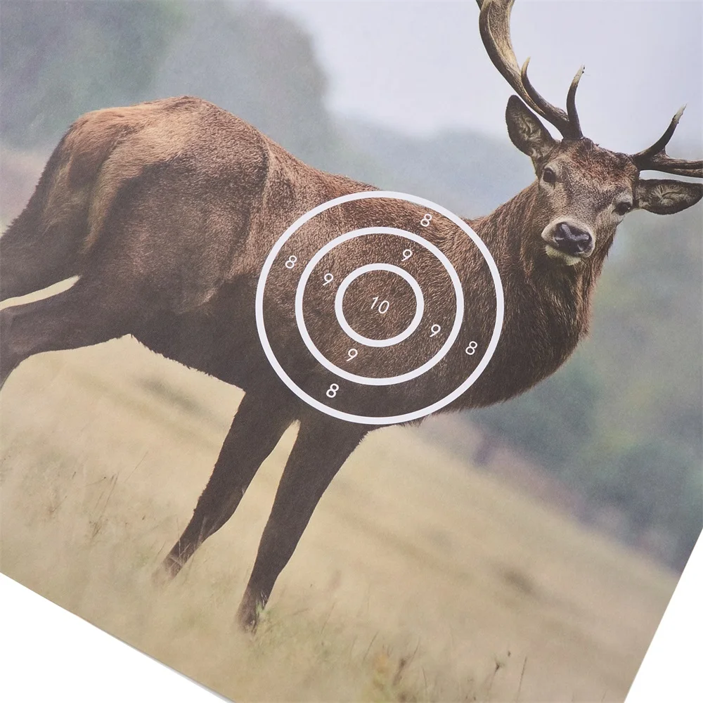 3 6 uds objetivo de ciervo 40x40cm objetivos de tiro altamente visibles, objetivo de ciervo realista para tiro con arco, objetivo de papel de animales no reactivo - imagen 4