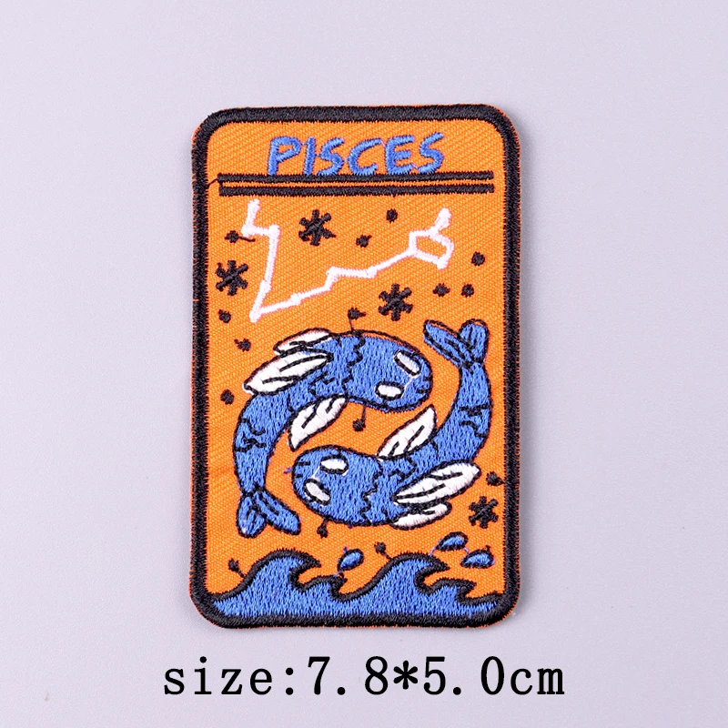Parches bordados Virgo Leo para ropa, parche de constelación, parches para planchar para ropa, pegatinas de parche bordado de astrología - imagen 5