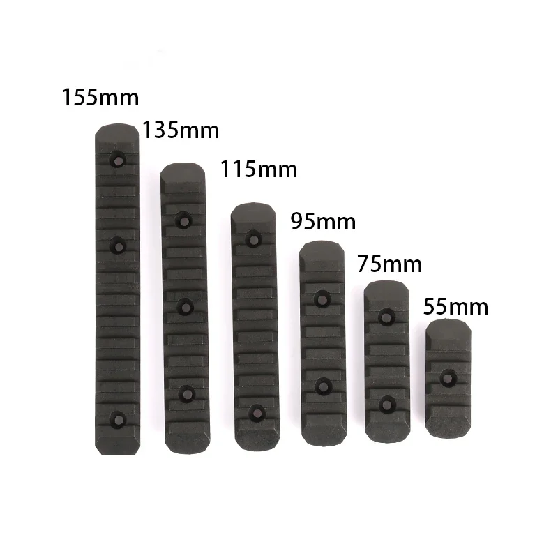 Juego de rieles Picatinny de plástico y nailon tacítico de 20mm para M-Lok Keymod, 4 Uds., accesorio de riel de polímero para pistola de juguete Airsoft Compatible con AR15 - imagen 4