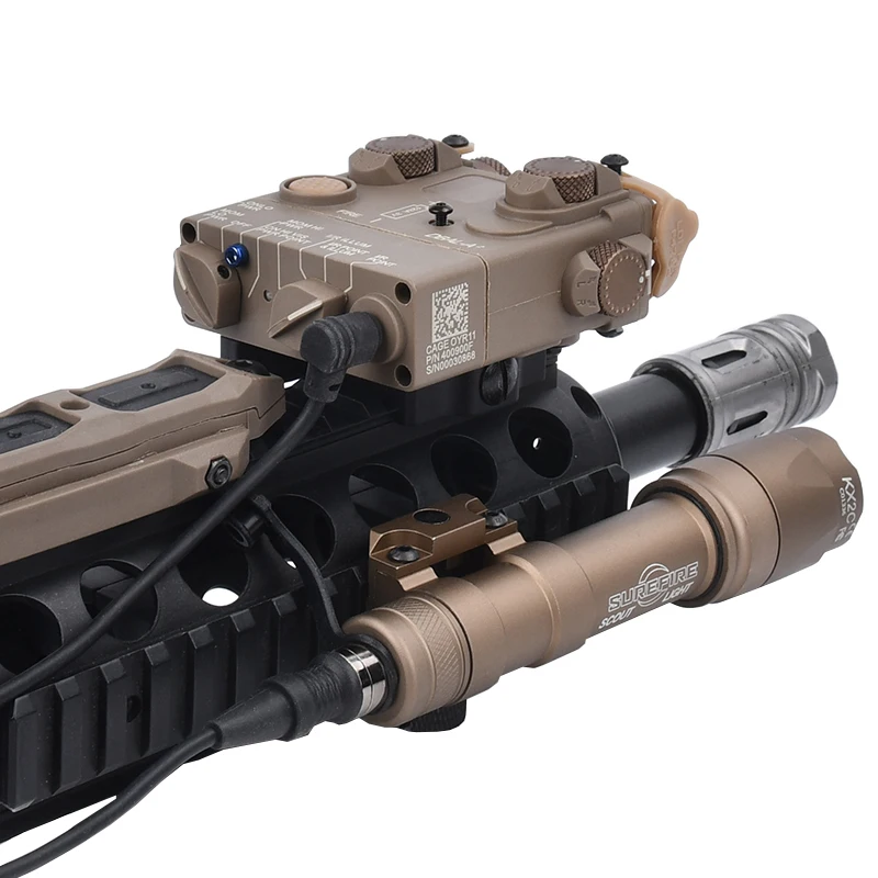 DBAL A2 táctico de alta potencia, vista láser verde, Airsoft Scout, luz, arma, linterna Surefir M600, M300, lámpara, interruptor de presión Dual - imagen 4