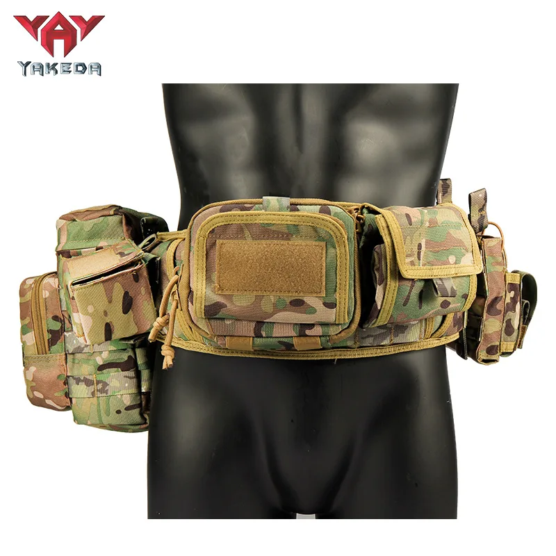 YAKEDA-riñonera táctica de camuflaje, conjunto multifuncional de cinco piezas, cinturón táctico, combinación de seguridad, bolsa de accesorios - imagen 5