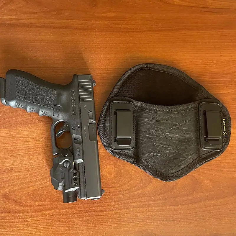 Funda táctica de transporte oculta para pistola, funda de cuero PU para pistola IWB, compatible con G 17 18C 19 22 43X M9 P226 M & P Shield XDs Taurus PT111 - imagen 5