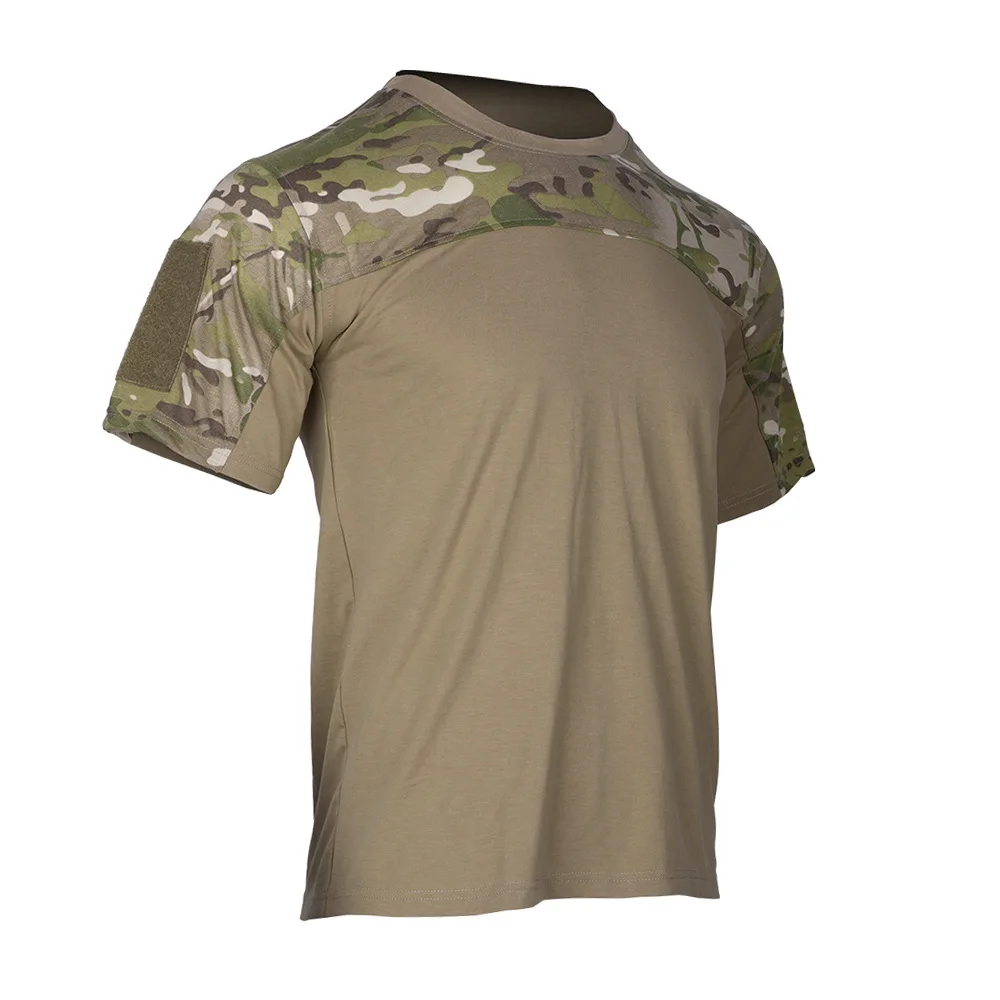 Camiseta táctica de manga corta para hombre, ropa informal para exteriores, entrenamiento, Camuflaje, Verano - imagen 5