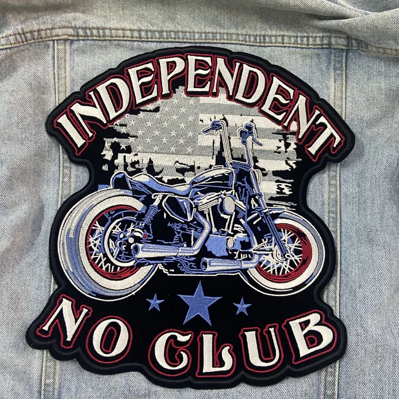 Parches de calavera para motocicleta, parches termoadhesivos para ropa, parches bordados de motorista en la espalda, parche grande - imagen 5