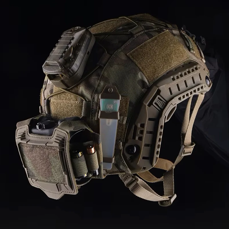 Bolsa trasera para casco táctico, bolsas para batería estilo Agilit, bolsa de peso, subbolsa para batería NVG, funda para casco táctico de OPS-CORE para caza - imagen 3