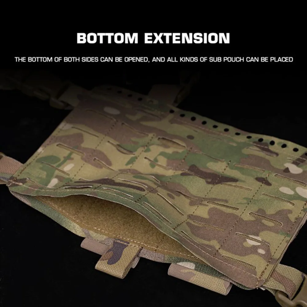 Plataforma de pecho táctica Alpha 34, chasis dividido, arnés en H, corte láser MOLLE 556 762, pistola, Rifle, bolsa Mag, portador de placa de caza - imagen 3