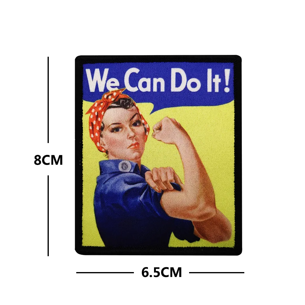 WE CAN DO IT-emblema médico con estampado de marcas, insignia de moral falsa, mochila al aire libre, parches tácticos de gancho y bucle - imagen 3