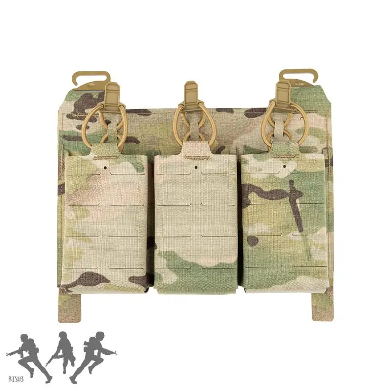 Bolsa táctica Triple 5,56, chaleco de caza con solapa frontal, bolsa Mag AR15 FC, accesorios de chaleco, Kit de almacenamiento de equipo de caza - imagen 3