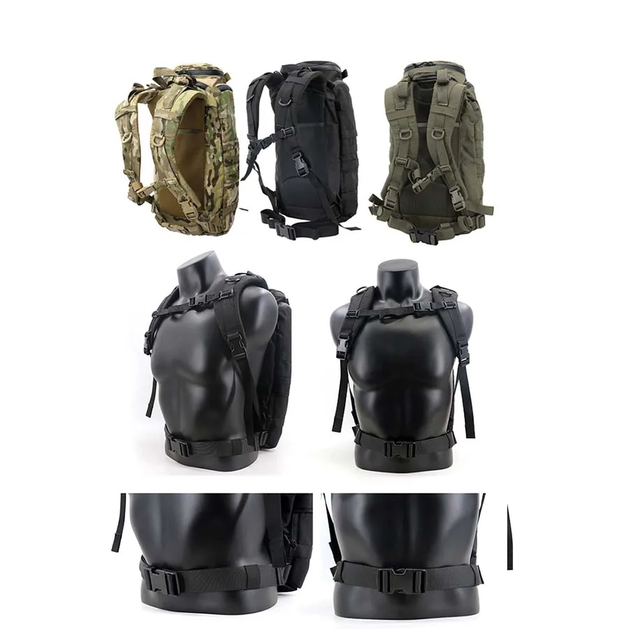 Paquete trasero de liberación rápida para exteriores, cinturón Simple, bolsa táctica, accesorios, Correa MOLLE, hebilla magnética - imagen 3