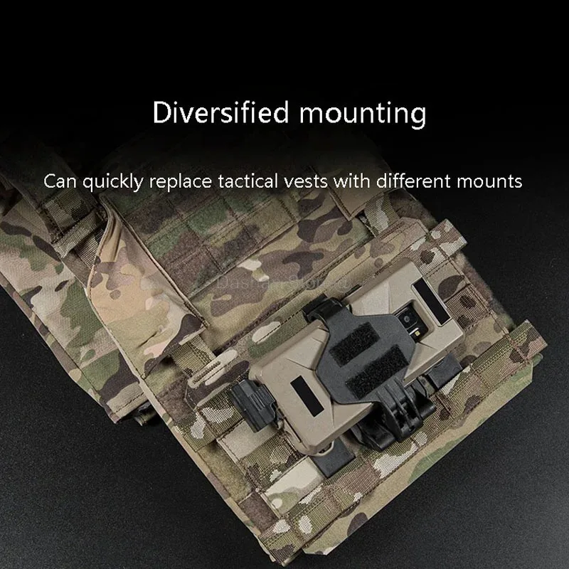 Placa torácica estilo HS, aparejo de pecho, chaleco táctico MOLLE, portador de placa, Panel de solapa frontal, nueva caza Airsoft LV119, expansión de misión - imagen 3