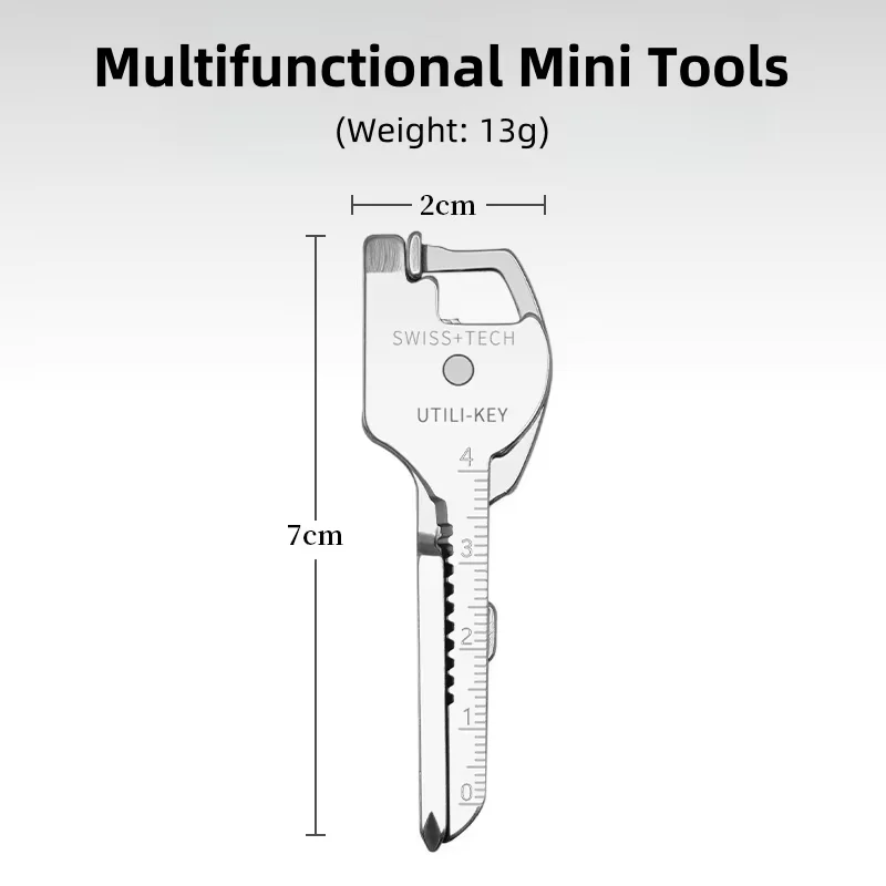 Llavero multifuncional para exteriores, 6 en 1 herramienta multifuncional, mini cuchillo plegable, herramienta de hardware, creatividad - imagen 4