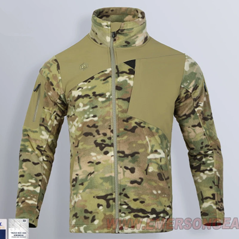 Emersongear Chaqueta táctica polar Multicam cortavientos y cálida - imagen 3