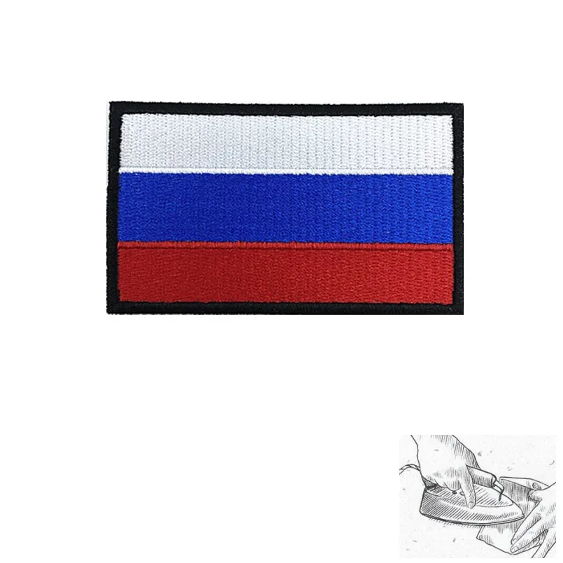 Brazalete bordado con bandera rusa – Insignia táctica para uniforme - imagen 5