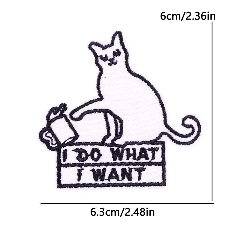 Parche bordado felino para coser en chaqueta o mochila artesanal - imagen 5
