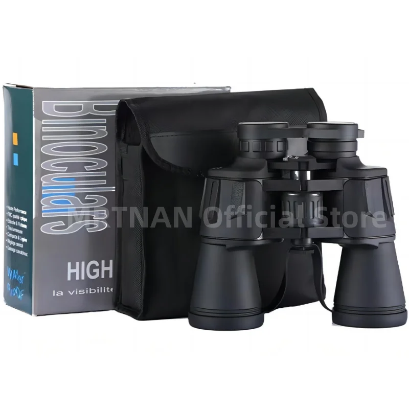 Binoculares potentes con Zoom 20X50 HD BAK4-Prism, telescopio profesional de largo alcance, visión nocturna baja para caza