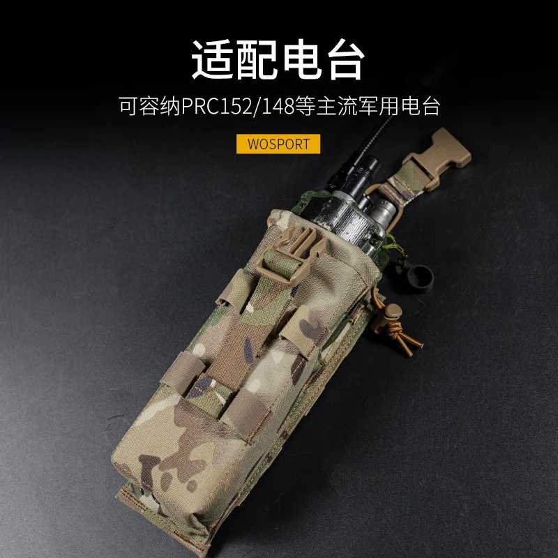 WOSPORT-interfono PRC 152 148, paquete de Radio extraíble, diseño de desmontaje rápido, adaptación del sistema Molle - imagen 5