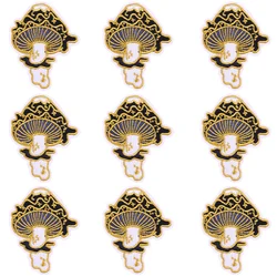 Conjunto de parches bordados termoadhesivos hongos dibujos animados