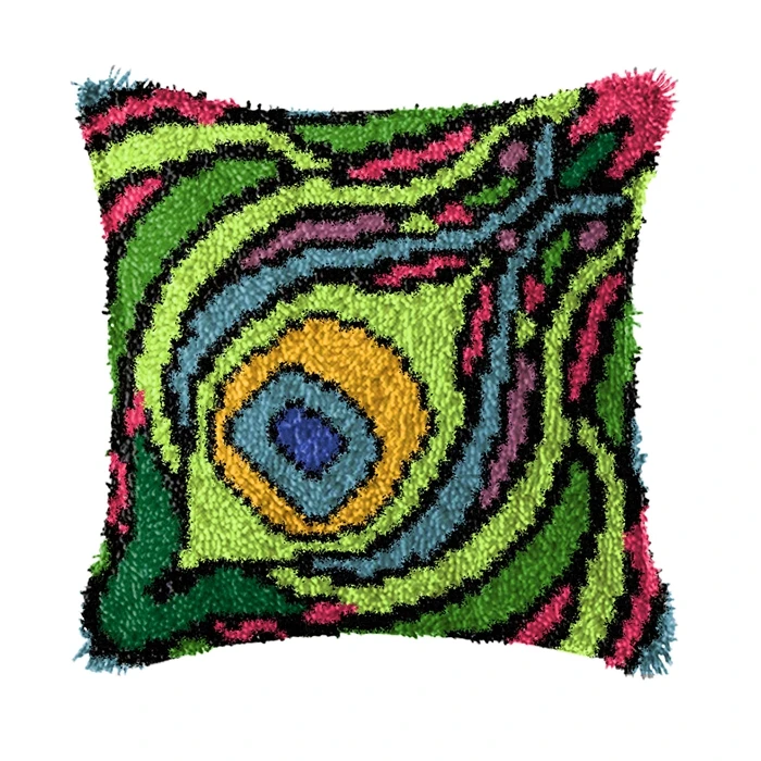 Juego de ganchos de pestillo de estilo clásico Vintage, Kit de gancho de pestillo de bordado, flores Datura, paquete de almohadilla de botón de almohada hecho a mano, bricolaje - imagen 3