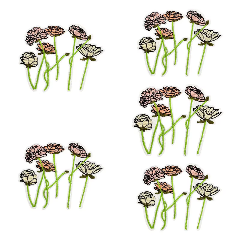 Parche termoadhesivo floral infantil para planchar en ropa y mochila - imagen 4