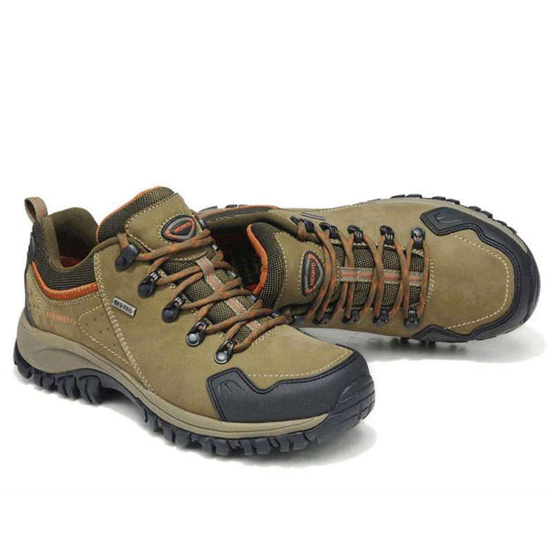 MERRTO-zapatos de senderismo de cuero de vaca para hombre y mujer, botas tácticas de Trekking, caza, turismo, montaña, zapatillas de escalada transpirables - imagen 5