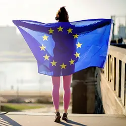 Bandera de la UE XIANGYING 90x150CM bandera colgante de poliéster de la Unión europea de la UE