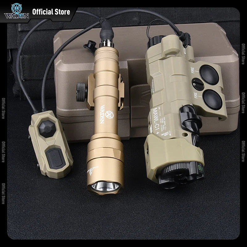 WADSN nailon MAWL rojo verde azul punto vista IR relleno de luz IR punto Surefir M600U linterna luz blanca arma de caza - imagen 5